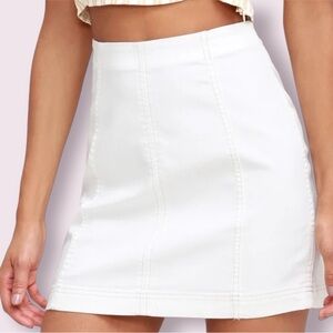 Free People Off White Modern Femme Skirt